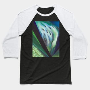 High Resolution Blue and Green Music by Georgia O'Keeffe Baseball T-Shirt